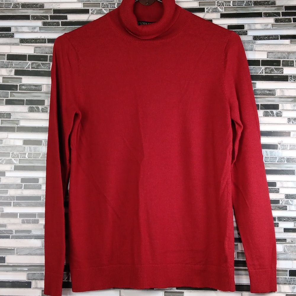 Pendleton Dark Cherry Red Knit Pullover Sweater P… - image 5